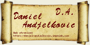Daniel Anđelković vizit kartica